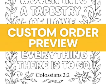 Custom Coloring Page | Christian Printable | Women’s Retreat Gift |Scripture Coloring Sheet | All Occasions