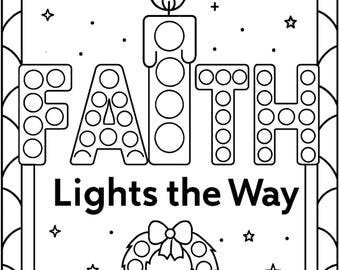 Faith Lights the Way Dot Marker Printable