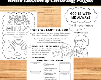 God Is With Me Coloring Page | Bible Lesson Activity (PDF)