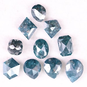 9.08 Ct ,10 Pcs Mix Blue Diamond Lot I Natural Loose Fancy Blue Diamond I Antique Cut Conflict Free Diamond for Jewelry