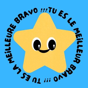 Stickers de motivation, récompense, autocollant, déjà imprimé fait par mes soins.