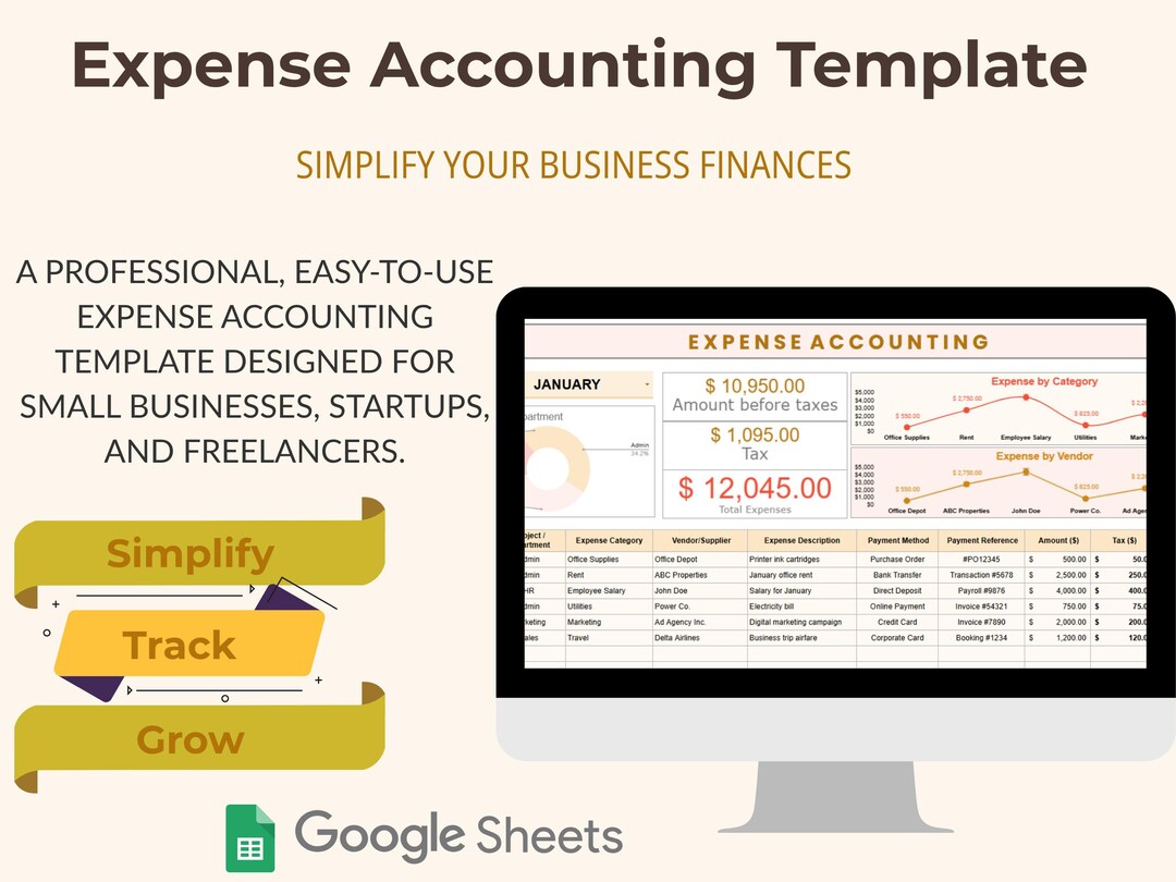 Expense Tracker Template: Editable Google Sheets Budget Planner ...