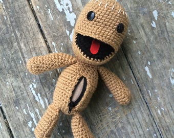 Crochet Sackboy || Petite grande planète Sackboy || Jouet Sackboy || Jouet en peluche pour enfants || Poupée Sackboy || Cadeaux au crochet || Accessoire de photographie