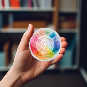 Feelings Color Wheel Series | Rainbow Sticker | Color Theory Art | Vinyl Sticker | Vinyl Decal | RGB | Color Wheel Art | Feelings Wheel