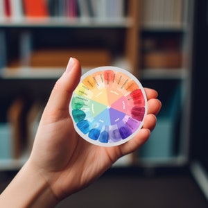 Kids Feelings Color Wheel Series | Rainbow Sticker | Color Theory Art | Vinyl Sticker | Vinyl Decal | Color Wheel Art | Kids Feelings Wheel