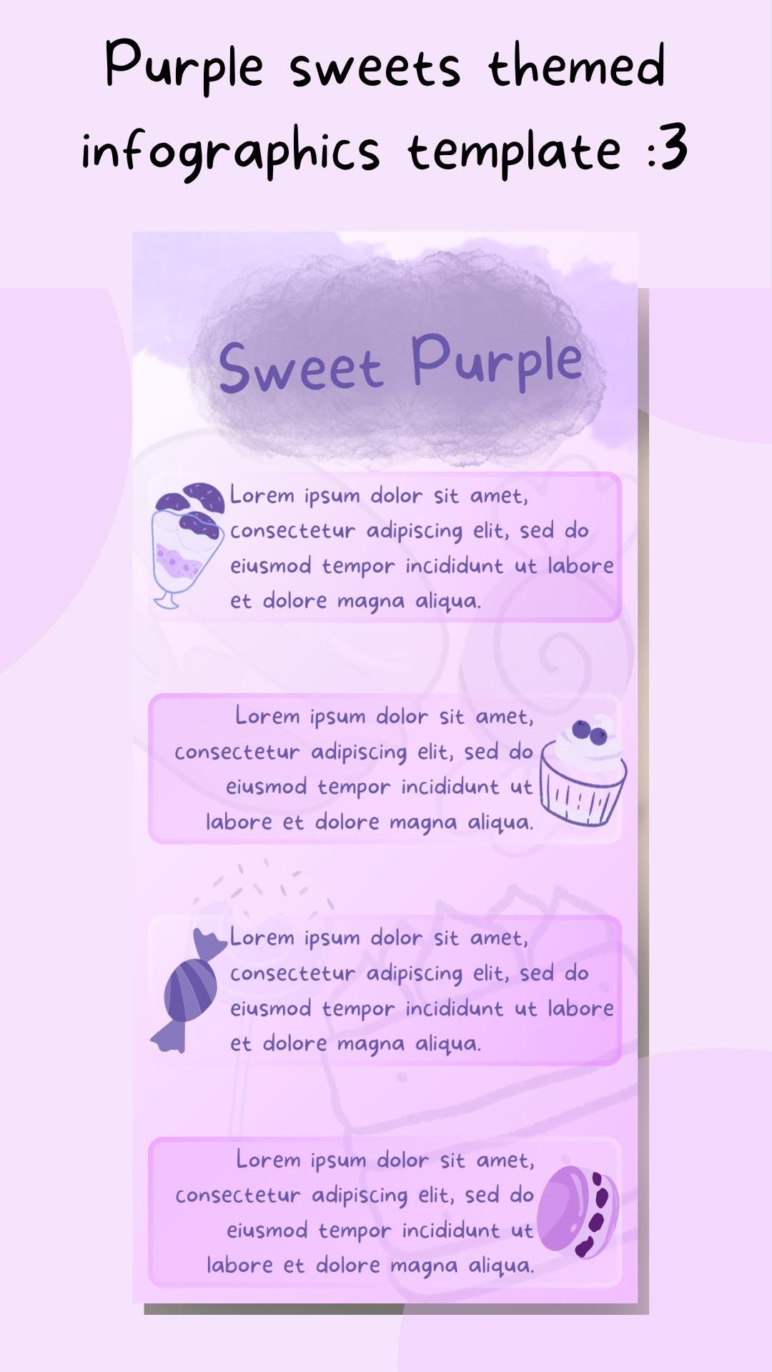 Purple Rice Infographic Sweet Purple Infographics Template for Canva - Etsy