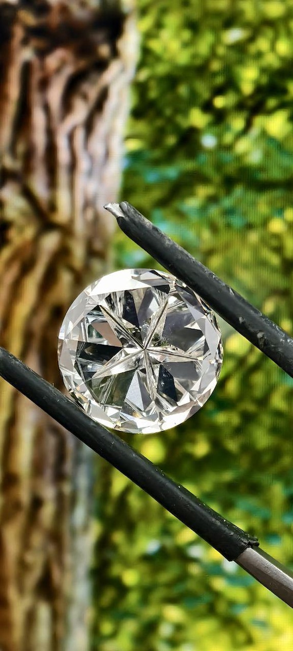 3 CT Labgrown Diamond Ring, Old Mine Moon Star Cut, Anniversary Gift.