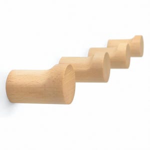 Modern Wooden Coat Hook, Black Walnut & Beech Wood Coat Hook,Modern Entryway Wall Mounted Coat Hooks,Decorative Wood Wall Hooks