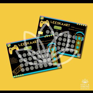 Carte de récompense imprimable pour enfants – Lecture quotidienne – Méthode de lecture – Carte de lecture néerlandaise avec jeu – Carte de motivation