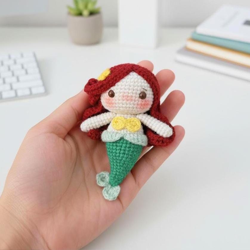 30 Mermaid Crochet Patterns: Amigurumi Dolls, Pocket Mermaids, and Creative Sea-Inspired... 27 Cute Mermaid Toy Crochet Pattern
