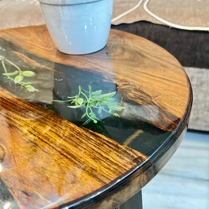 Handmade Custom Epoxy- Natural Black Coffee Table Resin-Home Decore