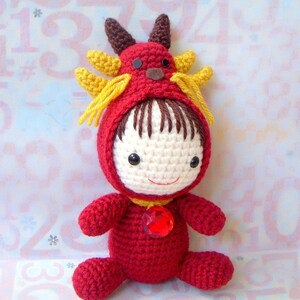 Amigurumi Pattern Zodiac Dragon Baby Crochet amigurumi tutorial doll PDF image 4