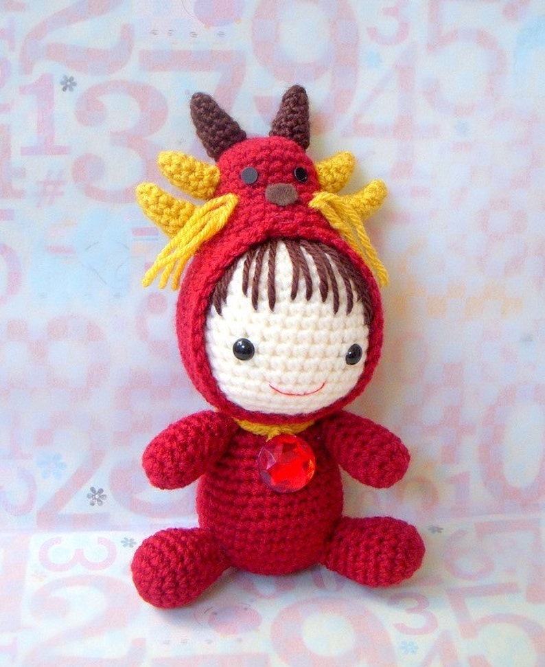 Amigurumi Pattern Zodiac Dragon Baby Crochet amigurumi tutorial doll PDF image 4