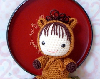 Amigurumi Pattern -  Zodiac Horse Baby - Crochet amigurumi doll tutorial PDF