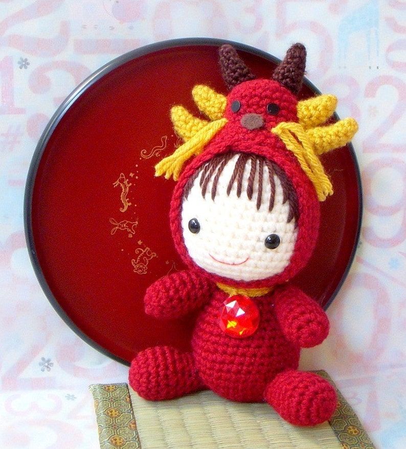 Amigurumi Pattern Zodiac Dragon Baby Crochet amigurumi tutorial doll PDF image 1