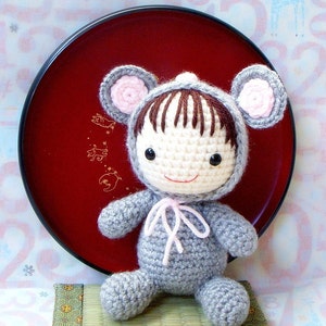 Amigurumi Pattern - Zodiac Rat Baby - Crochet amigurumi doll tutorial PDF
