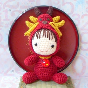 Amigurumi Pattern Zodiac Dragon Baby Crochet amigurumi tutorial doll PDF image 2