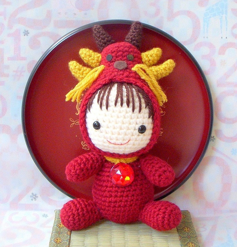 Amigurumi Pattern Zodiac Dragon Baby Crochet amigurumi tutorial doll PDF image 2