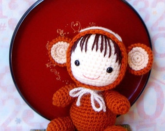 Amigurumi Pattern - Zodiac Monkey Baby - Crochet amigurumi doll tutorial PDF