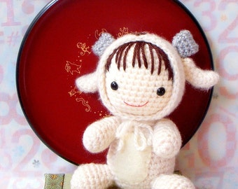 Amigurumi Pattern - Zodiac Sheep Baby - Crochet amigurumi doll tutorial PDF