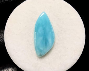 Natural Larimar, Freeform, Cabochon, 19x9x2 MM, 4 CTS, Beautiful Cabochon,#A-1375