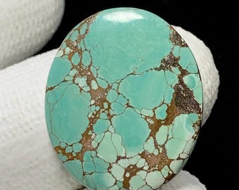 Turquesa de montaña de bambú natural, cabujón ovalado, 22 x 19 x 4 mm, 11 quilates, hermoso cabujón, n.° A-881