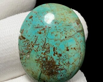 Hubei Turquoise, Oval Cabochon, 26x21x6 MM, 19 CTS, Beautiful Cabochon, #A-1053