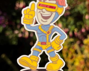 Cyclops Sticker | Retro Rubber Hose Cartoon, Waterproof Vinyl Decal