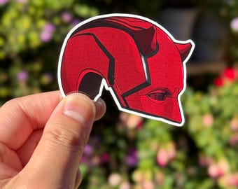 Daredevil-Inspired Sticker – Waterproof Vinyl Superhero Decal for Laptops, Journals & Bottles | Series 1 Fan Art