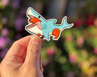 Sharkweenie Dachshund Sticker | Waterproof Vinyl Decal