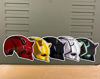 Superhero Sticker Bundle - 6 Pack Waterproof Vinyl Fan Art Stickers | Daredevil-Inspired Series 2 “The Devil’s Special” Collection