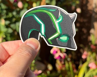 Daredevil-Inspired Neon LED Helmet Sticker – Waterproof Vinyl Superhero Decal for Laptops, Journals & Bottles | Series 2 Fan Art