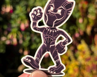 Black Panther Sticker | Vintage Rubber Hose Style Vinyl Decal