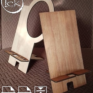 lek laser cut mobile phone stand phone holder template svg pdf Digital Download