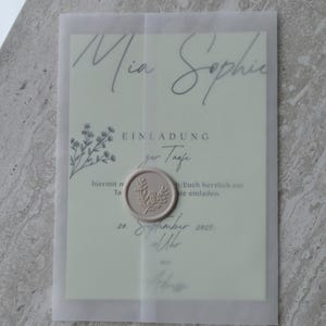 CARTE D'INVITATION AU BAPTÊME - simple chic