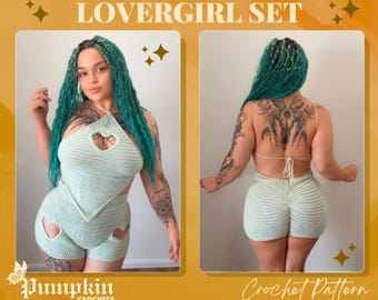 Crochet Top and Shorts Pattern: Lovergirl Set DIY (Instant Download) (Beginner Friendly)