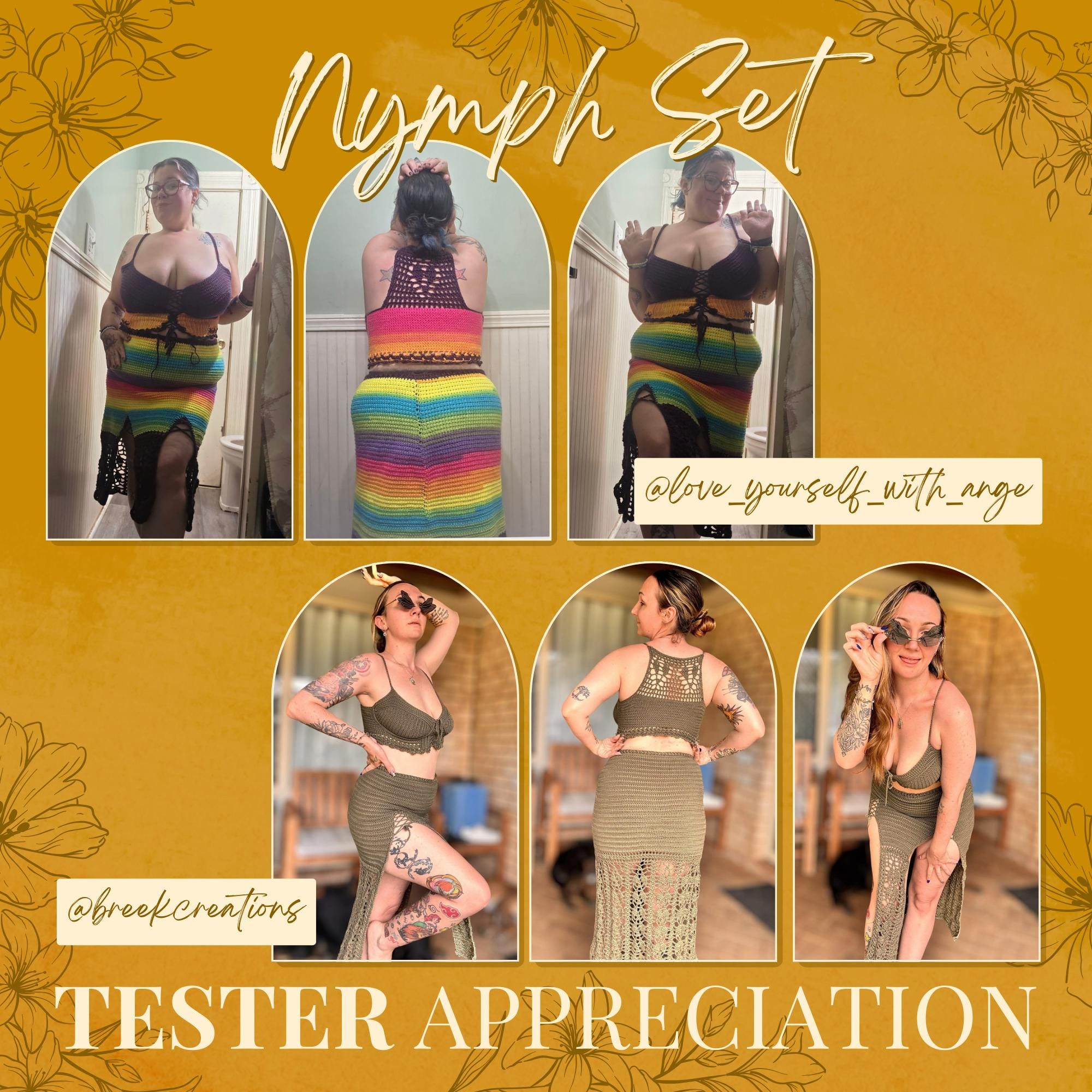 Crochet Top and Skirt Pattern: Nymph Set DIY (instant Download) - Etsy ...