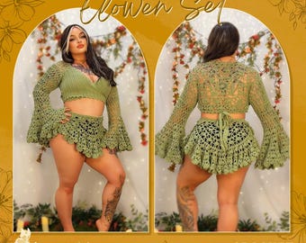 Crochet Top and Skirt Pattern: Elowen Set DIY (Instant Download)