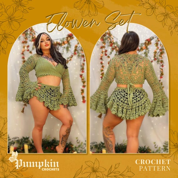 Crochet Top and Skirt Pattern: Elowen Set DIY (Instant Download)
