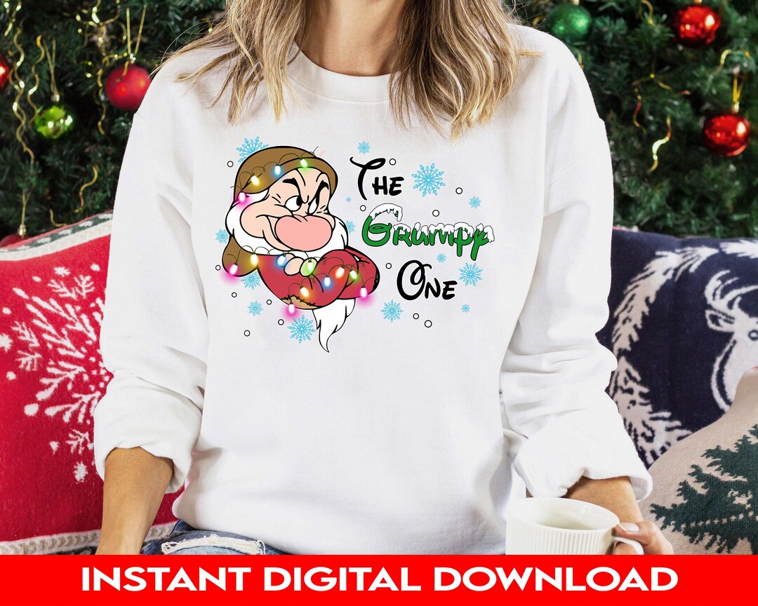 The Grumpy One Christmas PNG, Retro Seven Dwarfs Shirt PNG, Vintage ...