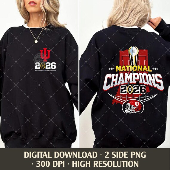Indiana Hoosiers 2026 Championship PNG Bundle, College Football Player Graphics, Big Ten Title Design, Game Day Fan Digital Download