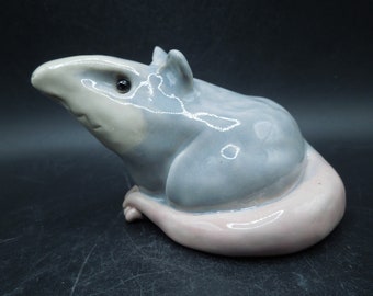 Handmade Clay Opossum Figurine