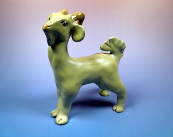 Standing White Goat