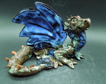 Black Clay Winged Dragon