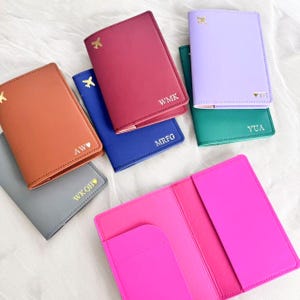 Personalized Leather Passport Holder & Personalized Luggage Tag--Custom Luggage Tag, Custom Wedding Giveaways, Couples Gift, Travel Gifts