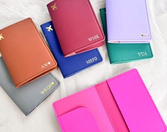 Porta pasaporte de cuero personalizado y etiqueta de equipaje personalizada: etiqueta de equipaje personalizada, regalos de boda personalizados, regalo para parejas, regalos de viaje