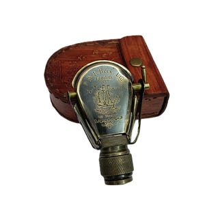 Personalized Brass Monocular – R&J Spyglass Telescope | Nautical Pirate Opera Glass Gift