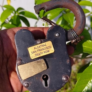 Rustic Iron Padlock with Keys: Medieval Pirate Chest Lock - 3.25&quot;