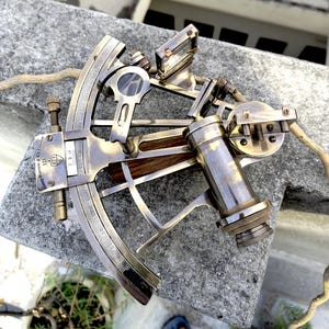 Brass Nautical Sextant | Antique Maritime Navigation Instrument | Henry Barrow & Co London | Working Replica | Navy Gift Decor