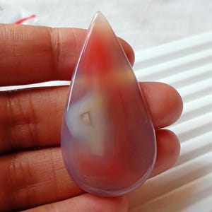 Botswana Agate Cabochon: Pear Shape Gemstone for Jewelry Making